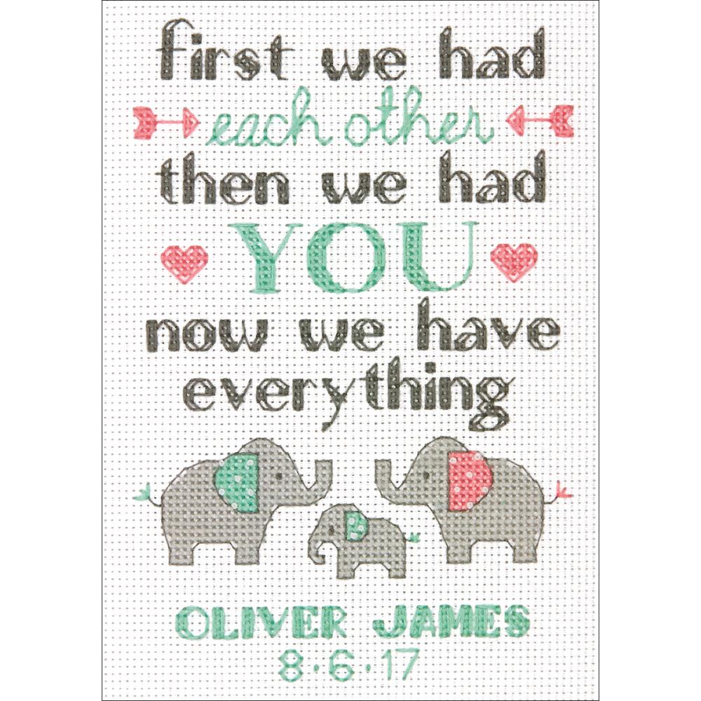 (image for) Mini Family Birth Record Counted Cross Stitch Kit